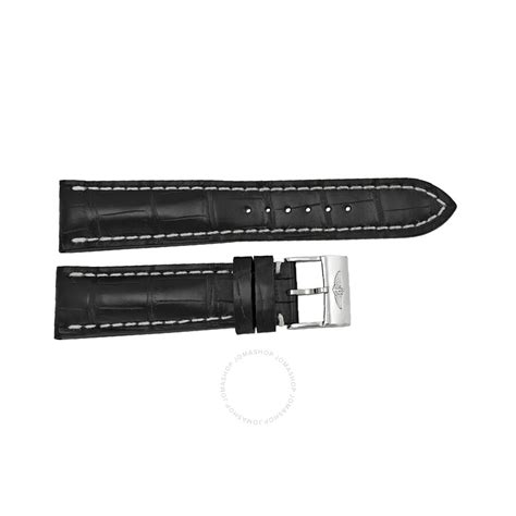 Breitling Black Crocodile Strap with a Stainless Steel Tang 